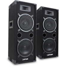 Max Dual 8" Passive DJ Speakers Pair 1600W - Disco & Party Sound System