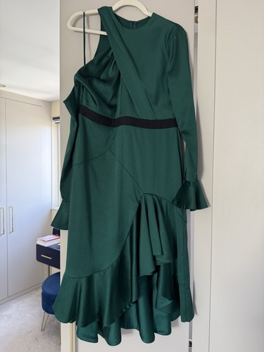 Three floor green satin - green,