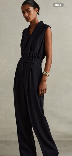 Reiss sara navy jumpsuit - reiss, size