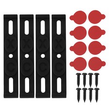 4Pcs Car License Plate Holder Frameless Number Plate Holder Bracket Black