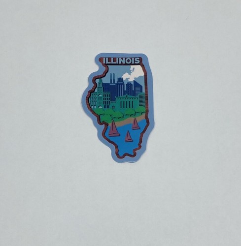 Illinois state map sticker - illinois,