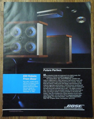 1986 bose 901 speakers better - bose,