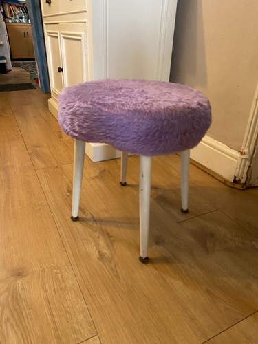 Purple fluffy vintage round - fluffy,
