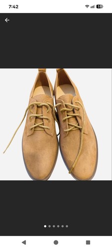 Tan suede shoes size worn - suede,