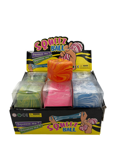 Multicoloured marble squishy - multicoloured,