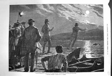 Old Antique Print 1874 Kerry