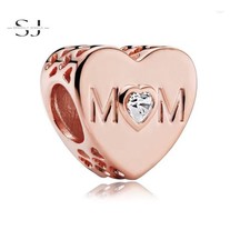 Rose Gold Mum Charm Bead for