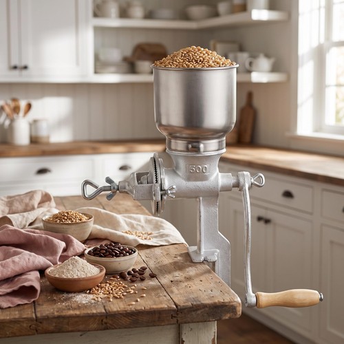 Hand crank grain - hand, mill,