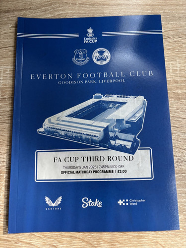 Everton football programmes - everton,