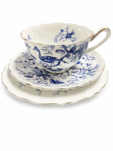 Coalport cairo blue trio - blue,
