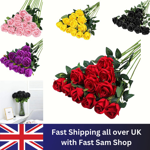 12x artificial single rose bud - rose,