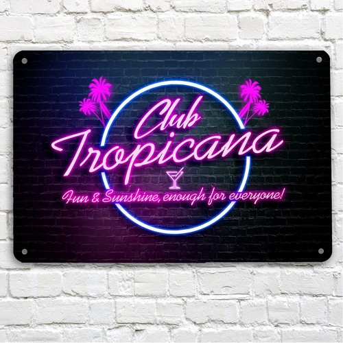 Club tropicana bar sign - sign,
