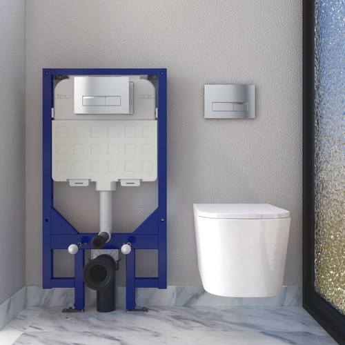 Bathroom rimless wall hung - wall,