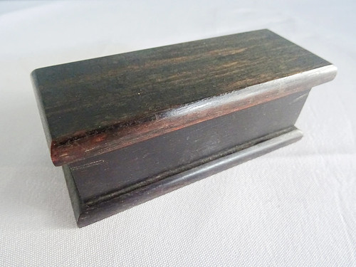 Antique ebony jewellery box - ebony,