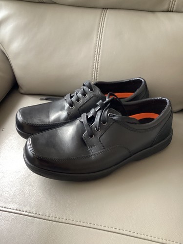Mens black leather air - m&s,