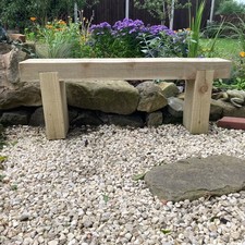 Seater wooden rustic garden - 3,