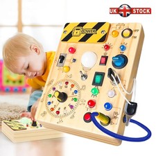 Montessori Wooden Busy Board for Toddlers Activity Board Sensory Toys Fidget UK