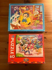 Vintage MB Disney Puzzles for kids, Mickey Mouse, Pinocchio 60 Pcs Complete 90s