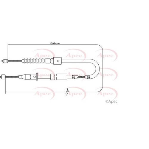 Apec brake cable cab1470 fits - apec,