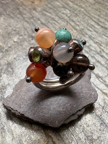 Unique artisan multi gemstone - multi,