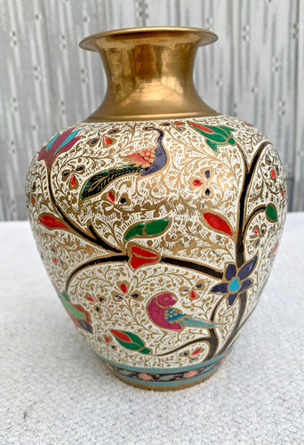Indian brass vase hand - 7",