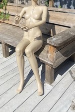 DISPLAY MANNEQUIN DUMMY SEATED FEMALE LEGS  REMOVE ARMS HANDS ROTATE BODY TILTS