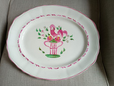 Simpsons Pottery -  1940's Ambleside Hand Painted Cockerel - 37cm Platter Plate
