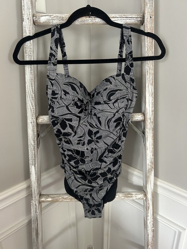 Nip tuck swim ruched - black, &