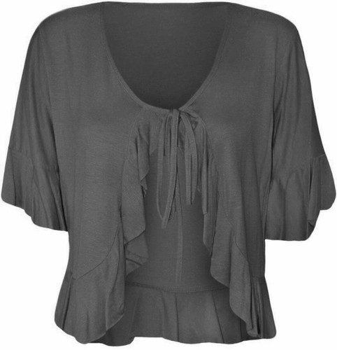 Womans tie front bolero - front,