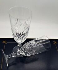 2 x Quality Wine / Champagne crystal Crystal Glass Goblet stem 6 cm Height 18 cm