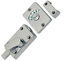 IRONZONE® Polished Chrome Bathroom Toilet Lock Door Indicator Bolt Vacant &... 