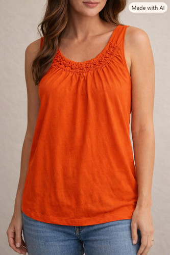 Ann taylor loft orange - ann, smocked