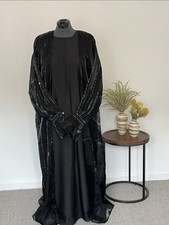 Black Embellished Fancy Abaya