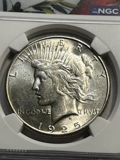 1925 peace dollar ngc - peace,