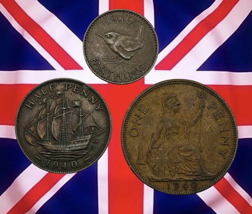 1940 great britain - 1940, penny,