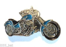 Blue Custom Chopper Bike Biker