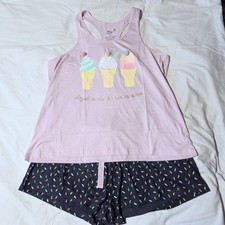 Love to Lounge Shorts and Vest Ice Cream Pyjamas Set Size 18/20