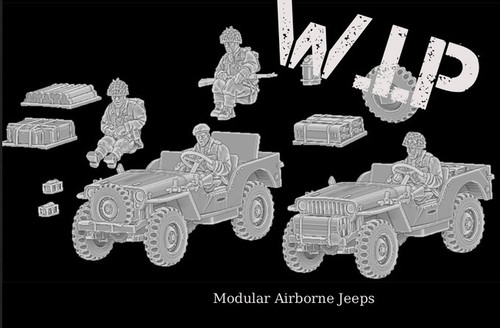 28mm ww2 brit airborne - brit, jeeps