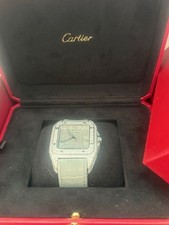 Nardo Grey Custom Diamond Cartier Xl Santos. Vs Naturals ? Box No Papers 
