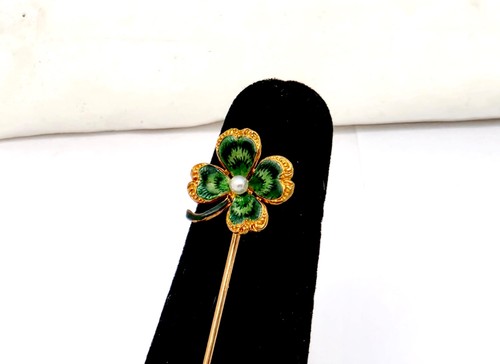Vintage krementz enameled 14k - vintage,