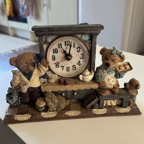 Cute teddy bear family kitchen - cute,