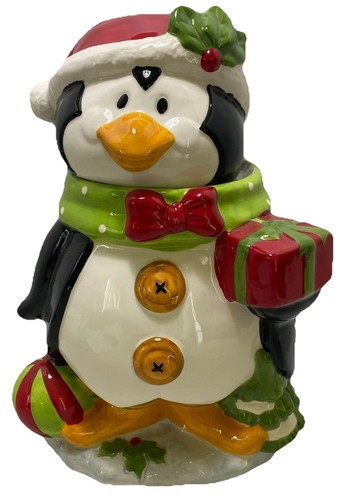 Penguin cookie jar christmas - cookie,