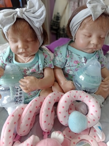Reborn baby girl twins soft - baby,