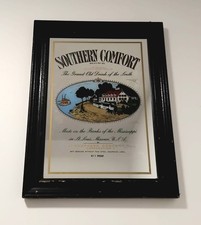 Southern Comfort Vintage 1970s Mirror Bar Pub Man Cave H33cm W25cm VGC