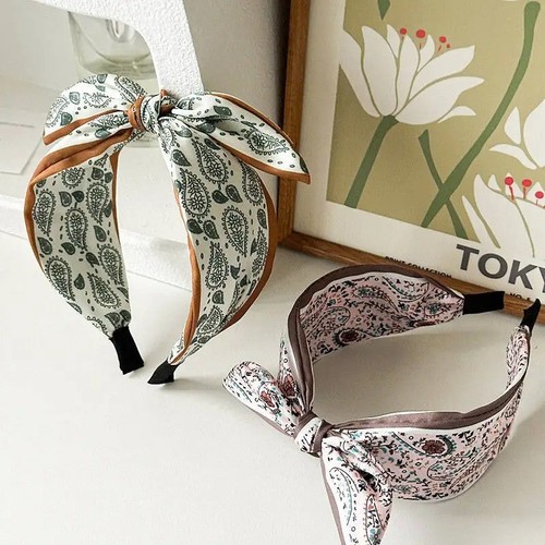 Headband with bow - with, floral