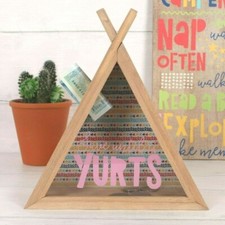 Wooden Money Box Glamping