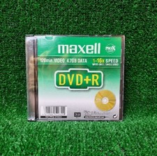 Maxell DVD+R Unused 8 Pack 120min Video 4.7GB Data 1-16x Speed