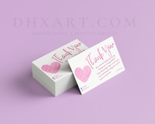 Thank You for Your Order Purchase Cards Personalised, Pink Business Cards