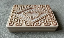 Novelty Custard Cream Embossed Empty Biscuit Tin. ￼