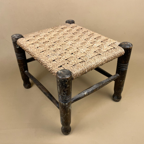 Antique wooden foot stool - wooden,